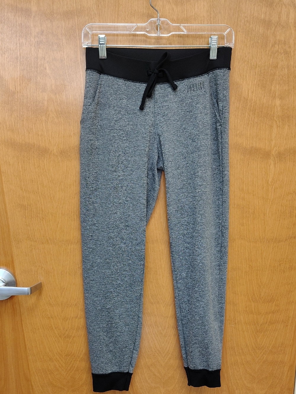 Justice Gray and Black Activewear Leggings